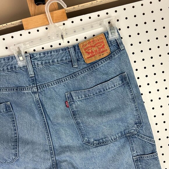 Levi's Carpenter Blue Jeans 40x32 Baggy Wide Leg Skate Cotton Work Wear 90s Y2K - Picture 3 of 9